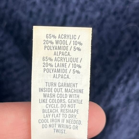 Aerie Sweater Medium Blue Acrylic Wool Alpaca Knit Oversized XS - Picture 4 of 4